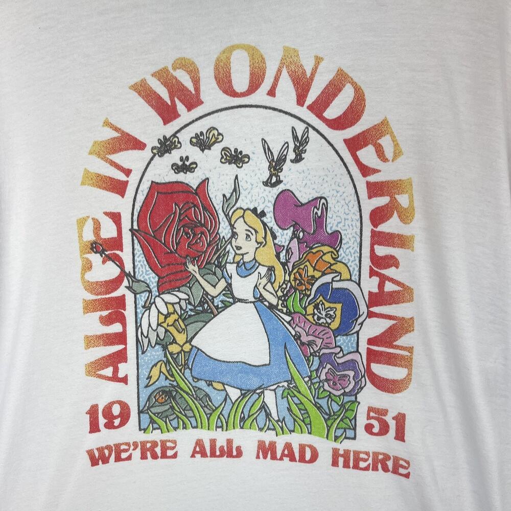 Disney Alice In Wonderland 1951 T Shirt Men's 3XL Gym Grunge We're All Mad Here - Picture 2 of 10
